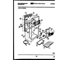 White-Westinghouse PRT193MCW0 system and automatic defrost parts diagram