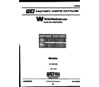 White-Westinghouse AL119L1A3 front cover diagram