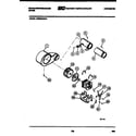 White-Westinghouse DE250KDH2 motor and blower parts diagram