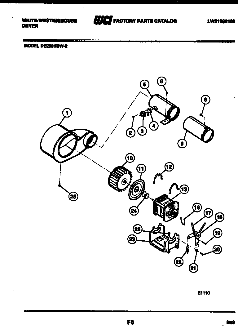 Motor and blower parts