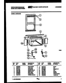 Cabinet and installation parts