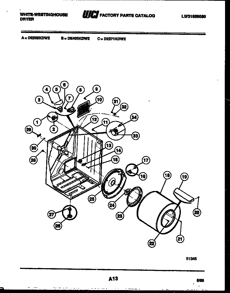 CABINET AND COMPONENT PARTS