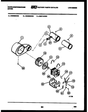 Motor and blower parts