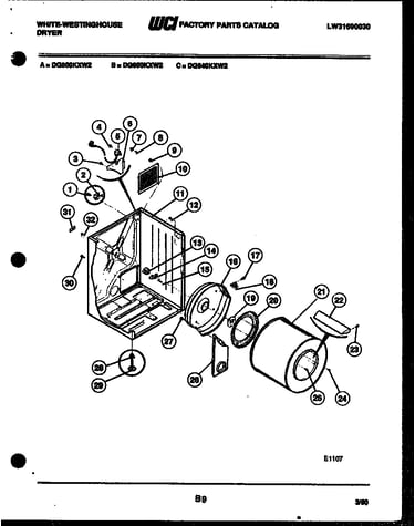 Cabinet and component parts