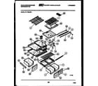White-Westinghouse RT179MCF0 shelves and supports diagram