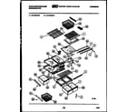 White-Westinghouse RT219MCH1 shelves and supports diagram