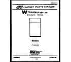 White-Westinghouse RT193MCH0 cover page diagram