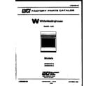 White-Westinghouse GF980KXW4 cover page diagram
