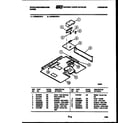 White-Westinghouse GF980KXW4 burner box parts diagram