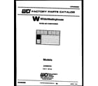 White-Westinghouse AC059N7B1 front cover diagram