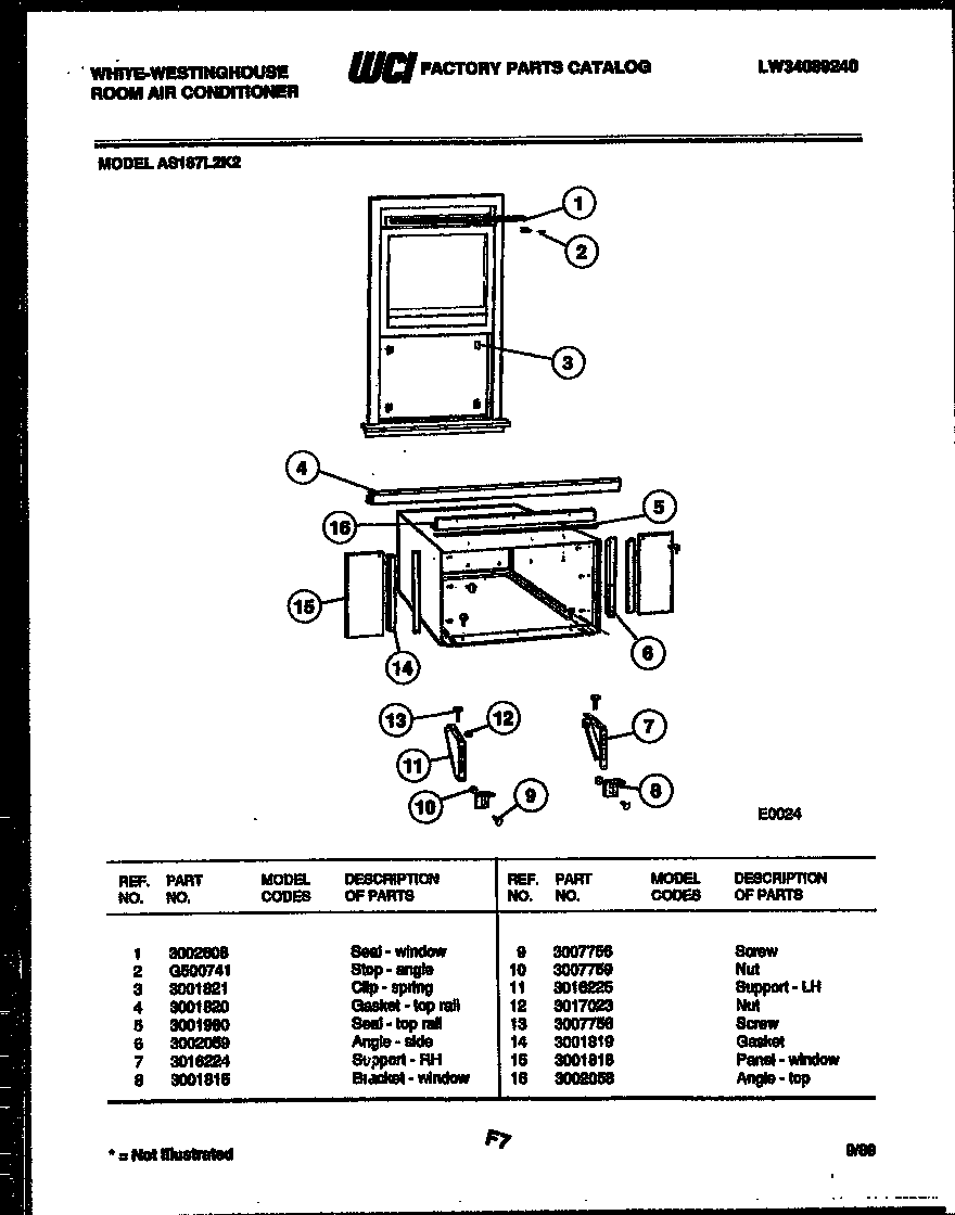 Cabinet and installation parts
