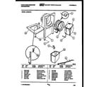 White-Westinghouse ED258K6A water and condensing parts diagram