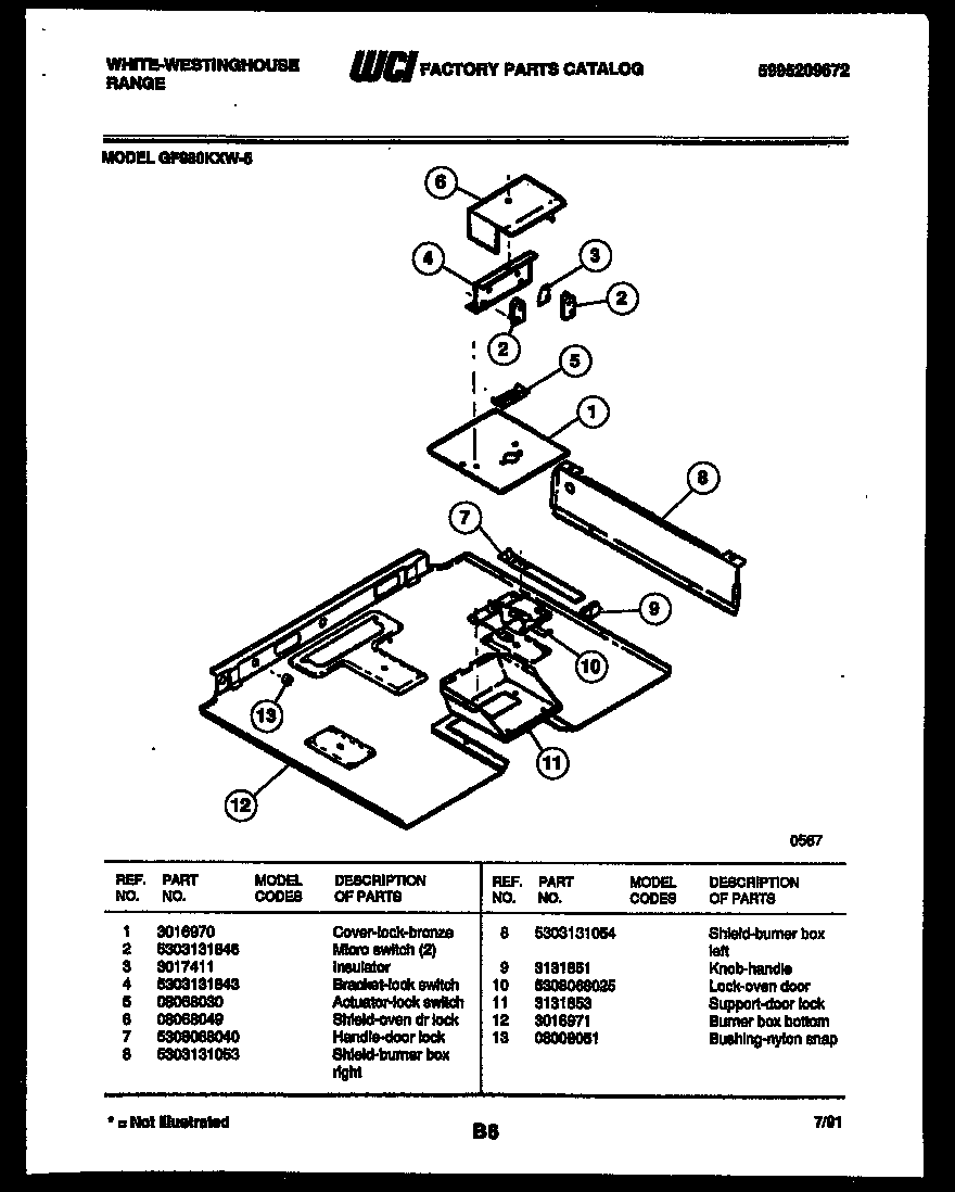 Burner box parts