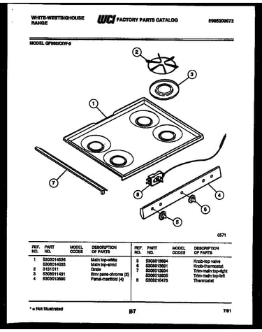 Cooktop parts