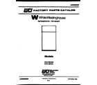 White-Westinghouse RT217MCH0 cover page diagram