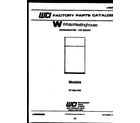White-Westinghouse RT163LCH2 cover page diagram