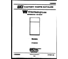 White-Westinghouse RT195MCV0 cover page diagram