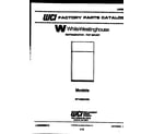 White-Westinghouse RT196MCH0 cover page diagram