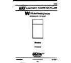 White-Westinghouse RT215MCH2 cover page diagram