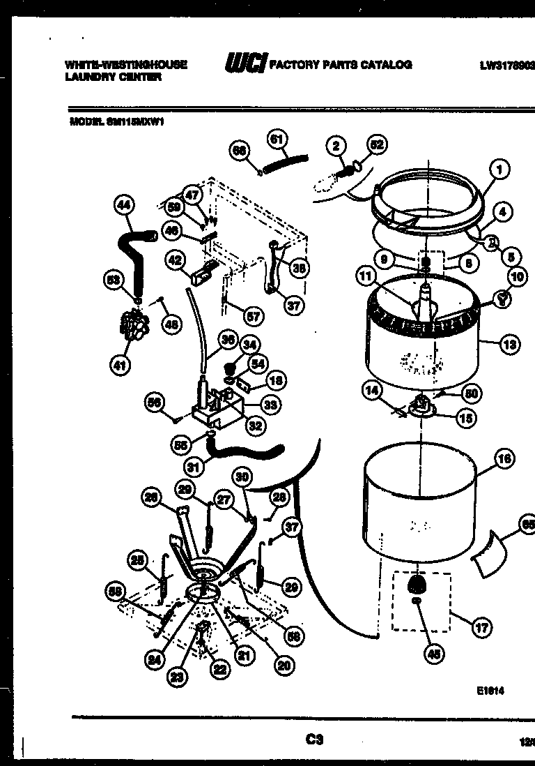 TUBS, WATER VALVE AND LID SWITCH