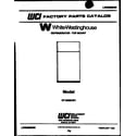 White-Westinghouse RT155MCW1 cover page diagram