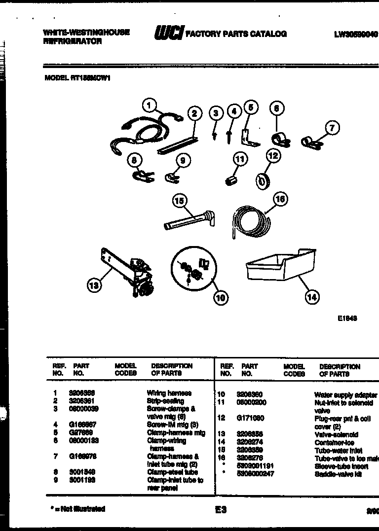 Ice maker installation parts