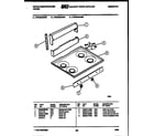 White-Westinghouse PGF300HXW3 backguard and cooktop parts diagram