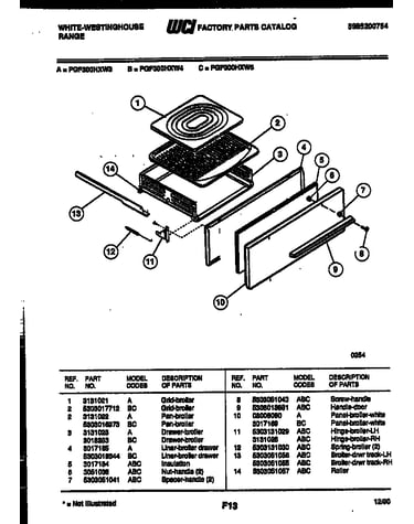 Broiler drawer parts