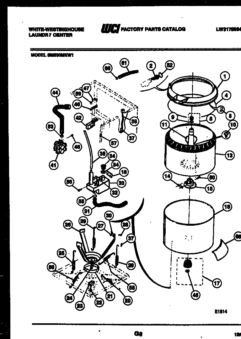 TUBS, WATER VALVE AND LID SWITCH