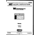 White-Westinghouse AC055N7A1 front cover diagram