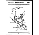 White-Westinghouse KF214KDW1 cooktop parts and backguard diagram