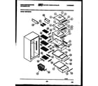 White-Westinghouse RS227MCF0 shelves and supports diagram