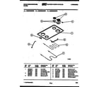 White-Westinghouse KS540GDW3 cooktop and broiler parts diagram