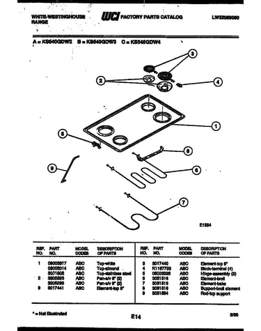 Cooktop and broiler parts