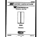 White-Westinghouse RSG192GCF1A front cover diagram