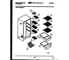 White-Westinghouse RSG192GCF1A shelves and supports diagram