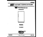 White-Westinghouse RA186MCD0 cover page diagram