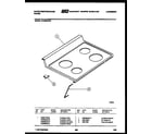 White-Westinghouse KF400GDD5 cooktop parts diagram