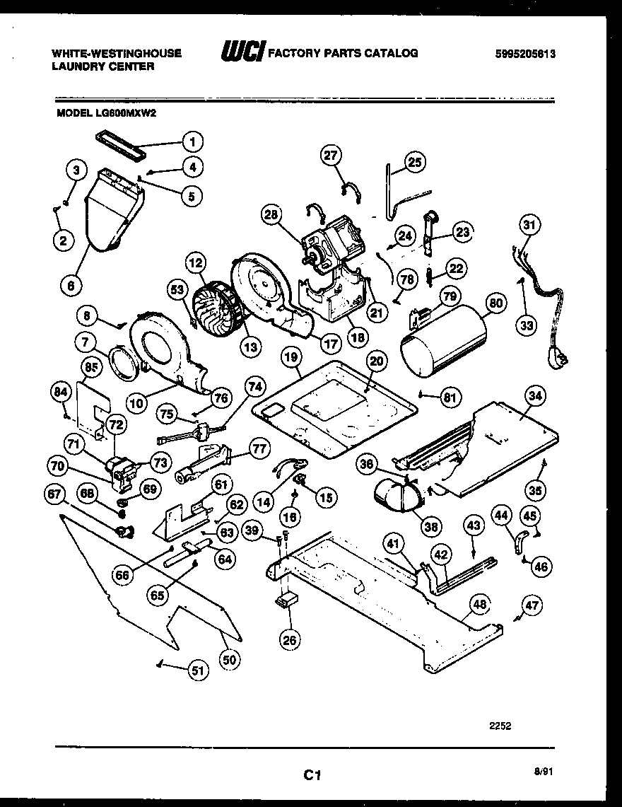 Motor, blower and miscellaneous parts
