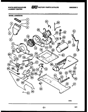 Motor, blower and miscellaneous parts
