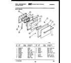 White-Westinghouse KB969LM0 lower oven door parts diagram