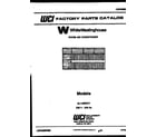 White-Westinghouse AL149N2C1 front cover diagram