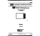 White-Westinghouse KM777NXM front cover diagram