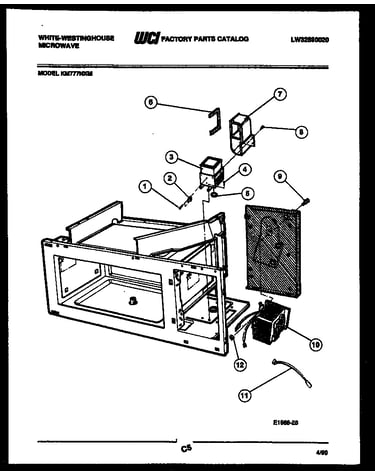 Transformer and magnetron parts