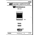 White-Westinghouse GF504KXW0 cover page diagram