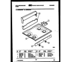 White-Westinghouse GF504KXW0 cooktop parts and backguard diagram