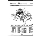 White-Westinghouse GF504KXD1 broiler drawer parts diagram