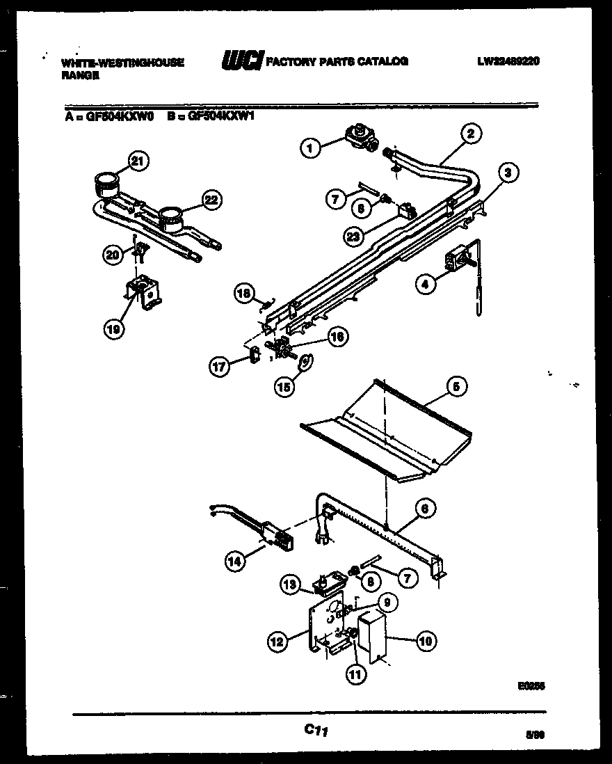 Burner, manifold and gas control