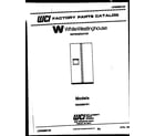 White-Westinghouse RS229MCD1 front cover diagram