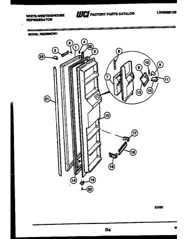 Freezer door parts